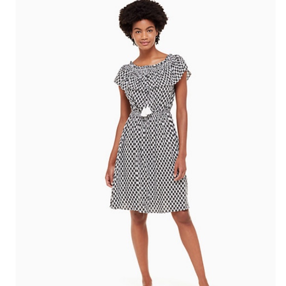 kate spade broome street arrow stripe rayon dress size xs nwot - Picture 1 of 8